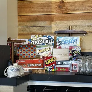 Games to play while enjoying your beverage.
