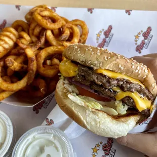 Double Star Combo with Curly Fries