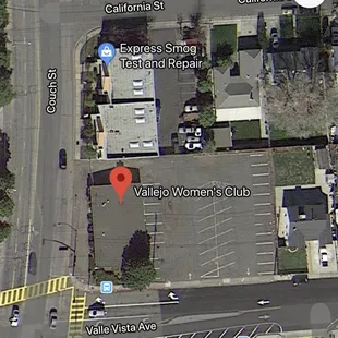 Large private parking lot