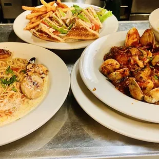 grilled fish, grilled seafood, food, fish, seafood