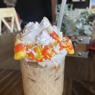 Candy corn coffee