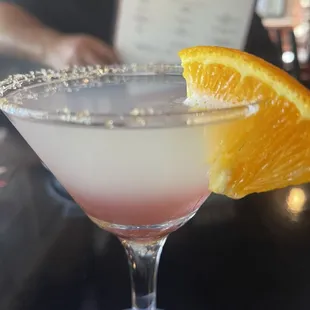 Raspberry lemon drop martini