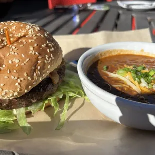 Brew Burger and chili