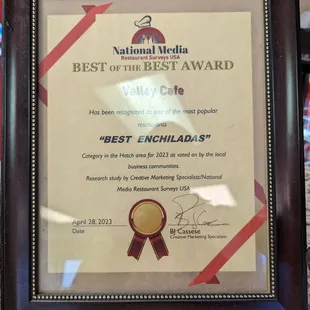 Varsity-level. This is like winning &quot;Best Pizza in Brooklyn&quot; - they&apos;re underplaying it, but it&apos;s a big deal.