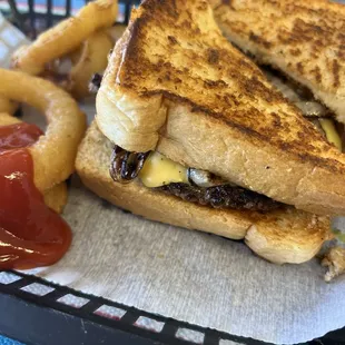 Patient melt with cheesw