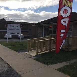 the front of the restaurant