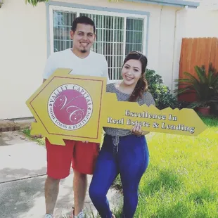 Happy clients! Our youngest couple! First time home buyers! Daca Loan...