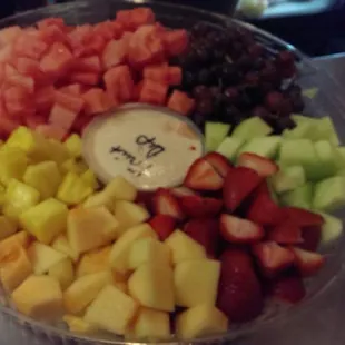 Fruit with homemade fruit dip!