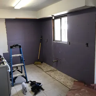 a room being remodeled