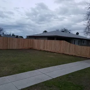 Wood fencing