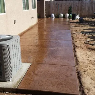 Colored and stamped concrete