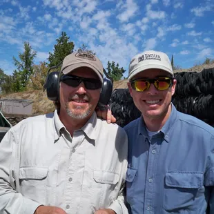 Gayle &amp; Chad- Beautiful day for a Father-Son shoot off! Thanks for all the referrals! You guys make us smile!
