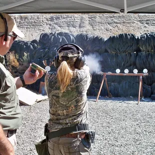 Donna-showing us how she can run that .38. smokin!