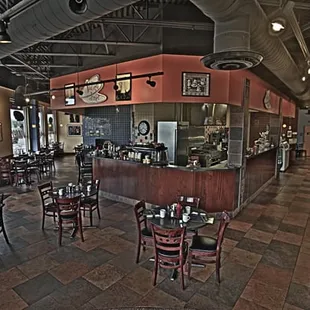 the interior of the restaurant