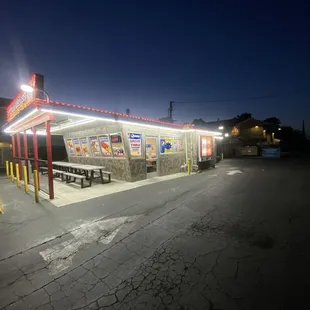 sushi and sashimi, outside
