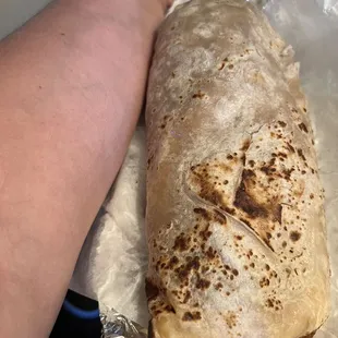 A burrito as long as my arm haha