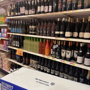Wine variety at end row where Taqueria is located.....