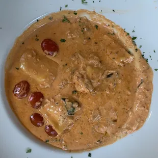 Lobster Ravioli was very good. The picture might not be as good as the real dish
