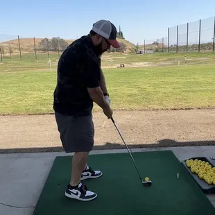 Hitting some range balls