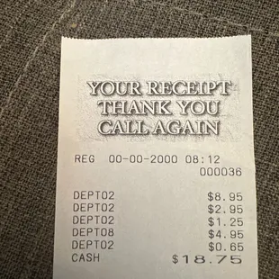 Receipt