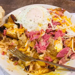a plate of food on a table