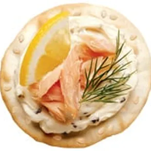 salmon on a cracker
