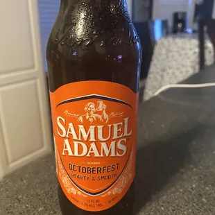 a bottle of samuel adams cid