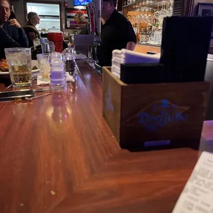 people sitting at the bar