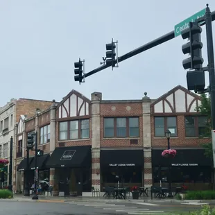 Corner storefront.