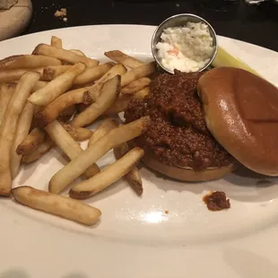 The Sloppy Joe was very good.