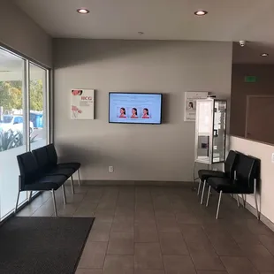 Front Patient Waiting Area with informational video.