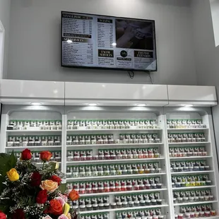 Nail color selection/ tv with pricing