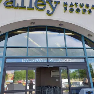 the entrance to the store