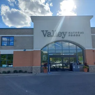 the entrance to the building