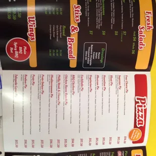 Specialty Pizzas- New Menu