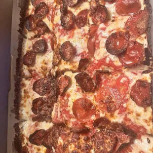 Detroit style pepperoni