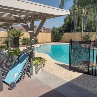 This is a great feature for your fence. Instead of taking it down for an adult social event, you can fold back sections so you can enjoy it.