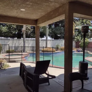 Sometimes, homeowners want a smaller fence that is closer to the pool. In the next photo, look at how we make it work for you!