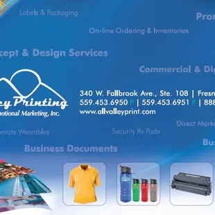 Let us create custom forms, corporate apparel, or promotional items for your business.