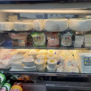 a display of dairy products