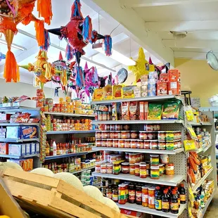 a variety of goods on display