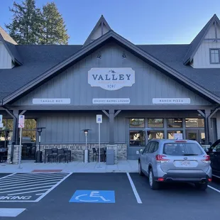 the front of the building