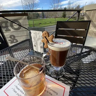 a drink and a teddy bear