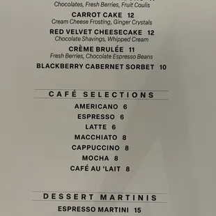 Dessert Menu (9/22/23)