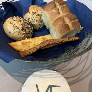 Bread basket with whipped butter