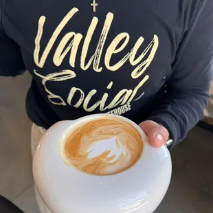 Latte in our house mug