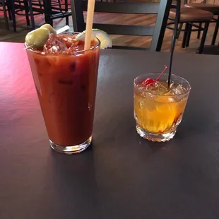 Bloody Mary and Old Fashion