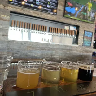 Beer flight! 7,12,25, 28