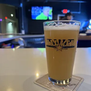 Hazy IPA on tap while watching some football at Valley Taproom
