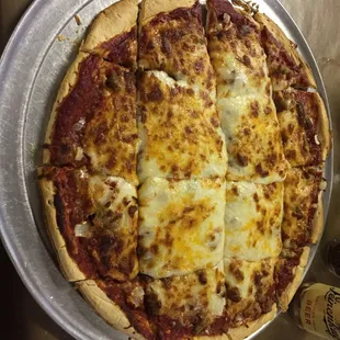 Sausage and onion pizza
